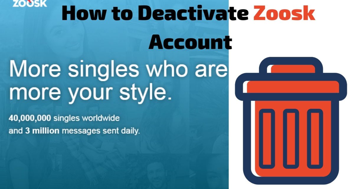 Screenshot of how to deactivate Zoosk account