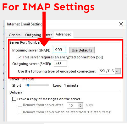 what is att email server settings