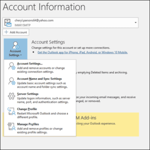 bellsouth email setup in outlook
